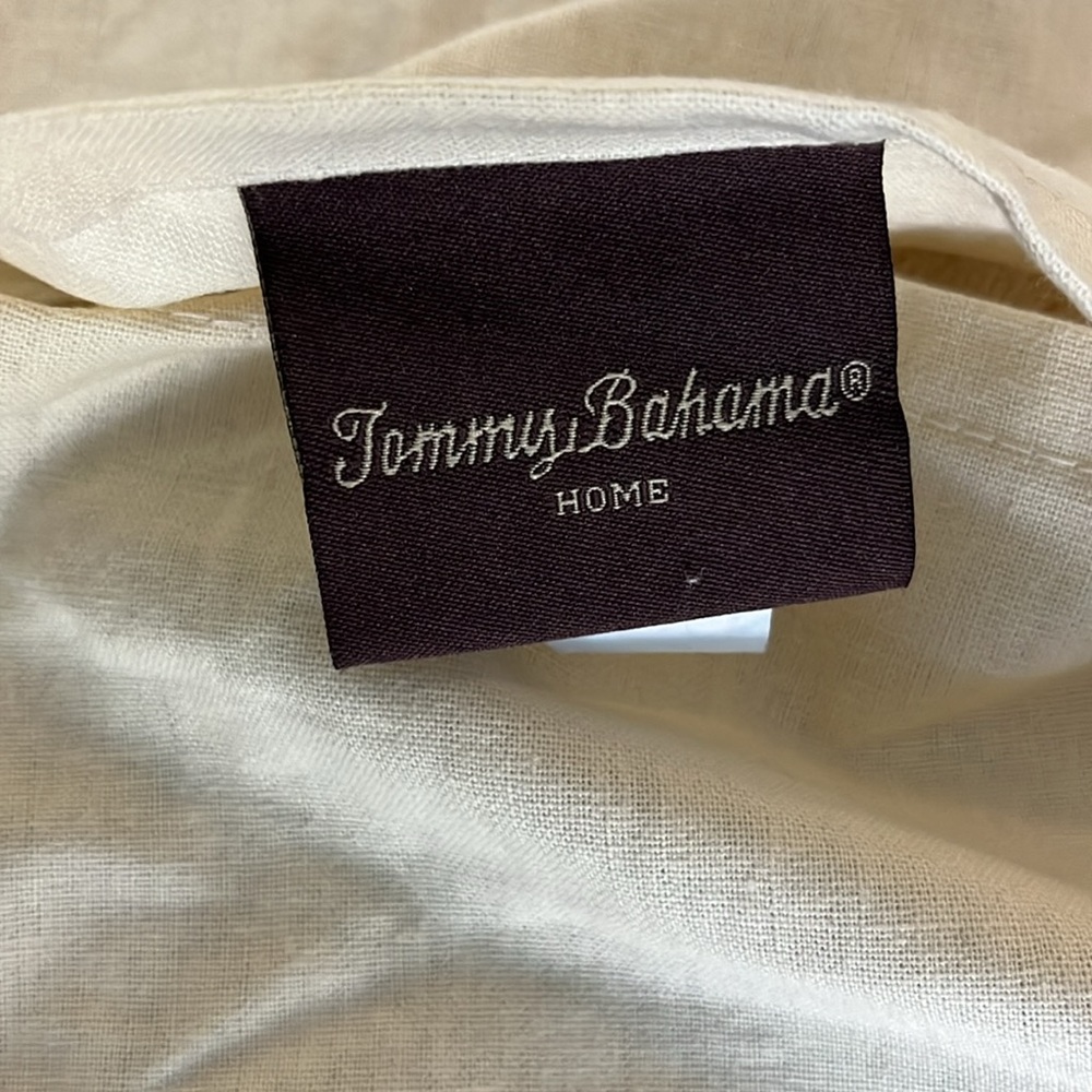 Tommy Bahama embroidered floral tropical pillow cover 100% cotton hibiscus 16x16 - Picture 6 of 12